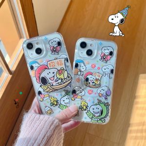 Cute Cartoon Snoopy Blessing with Magnetic Function Magsafe Shockproof Phone Cases for iPhone 15ProMax 14ProMax 13ProMax 12ProMax Phone Cover for iPhone 15 14 13 12 11 Snoopy.Woodstock Phone Case for iPhone 15Pro 14Pro 13Pro 12Pro