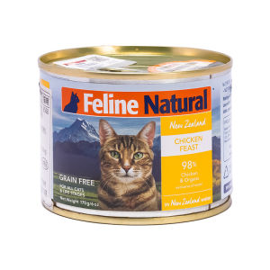 K9 Feline Natural New Zealand Canned Cat Food Wet Food High-Meat Low-Carb & Cat Food Wet Chicken Beef Lamb Flavor 85/175g Joints Coat Skin Heart and Vision Support