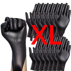 100/50/20PCS Bagged Black Pvc Nitrile Disposable Cleaning Gloves Waterproof Kitchen Cleaning Tattoo Hairdressing Gloves S/M/L/Xl