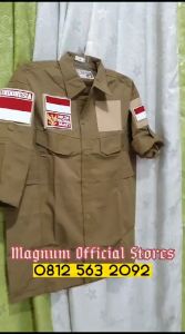 Kemeja PERBAKIN Tactical PDL S - 5XL Free Bonus 3 Emblem Patch Prepet Perekat Velkro Army