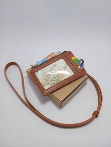 Name Tag Holder Lanyard ID Card Multifungsi Dompet Ziper rel sleting