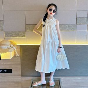 ชุดเดรสยาวผู้หญิงฤดูร้อน 2025 ชุดเด็กสไตล์เกาหลีใหม่ ชุดเดรสยาวผ้าฝ้าย ชุดเด็กผู้หญิง ชุดเดรสยาว ชุดเด็กผู้หญิง