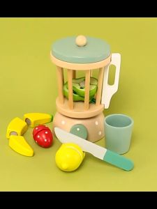 Bộ đồ chơi máy xay sinh tố hoa quả nhà bếp Kabi bằng gỗ cho bé giáo dục sớm thông minh Montessori nhập vai BABE STORE