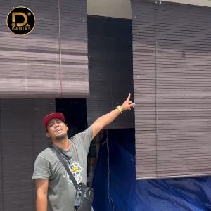 Bidai Kayu BAROI Wooden Blinds TAHAN PANAS DAN HUJAN Kilang Kayu Meranti Complete Set Hight Gred Material