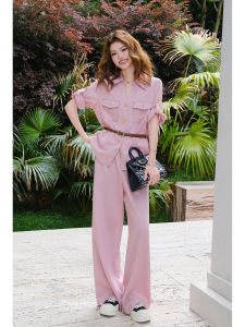 MIUCO | Bộ Đồ Lụa Tencel Dành Cho Phụ Nữ Màu Hồng