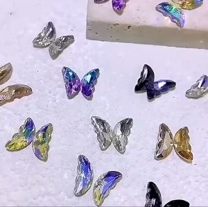 Nail Art Diamond Crystal Sculpture Butterfly Wings DIY Jewelry网红爆款美甲钻水晶立体蝴蝶翅膀DIY饰品