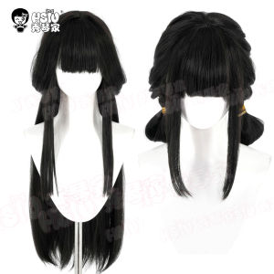 HSIU | Middle Part Black Volume Cosplay Wig