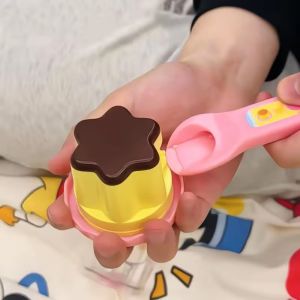 Food Feeding Pudding Feeding Toy Role Play Early Education Strawberry Pudding Toy Simulation Japanese House Toy for Friends