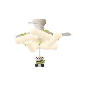 QINGYAO | Scandinavian Style Creative Panda Ceiling Fan Light