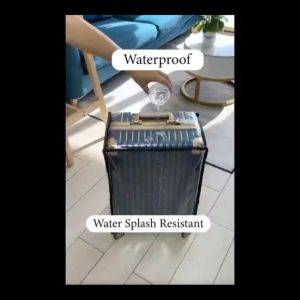 Luggage Cover Waterproof PVC Black Trim/ Fully Transparent Suitcase Protective Case For Travel Home