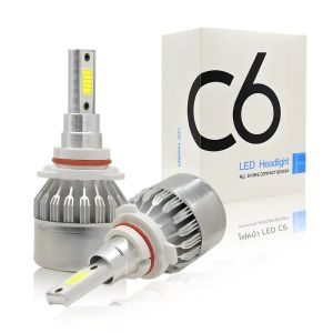 หลอดไฟ H7 lampu depan LED H3 C6 H1สำหรับรถยนต์ หลอดไฟ LED 880 H11 8000LM ไฟหน้ารถยนต์9006 HB4 6000K 72W
