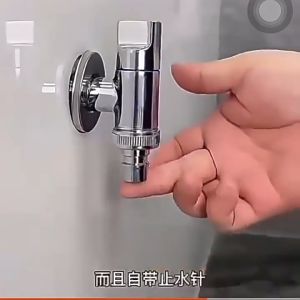 Van Nước Mở Nhanh Bằng Thép Không Gỉ Cho Máy Giặt Van Khóa Nước Máy Giặt Chống Thoát Nước Khi Rơi Dây - Ren Phi 21(1/2)