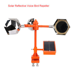 Solar Reflective Bird Repeller Voice Bird Repellent Driving Device for Outdoor Garden 360° Wind Power Ultrasonic Birds Repeller