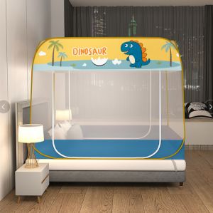 Magic Time Square folding mosquito net with 1.8 King/1.5 Queen Size encrypted mesh to prevent mosquito bites