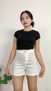 ชุดเซ็ตแฟชั่น เสื้อแนวฝอ+กางเกงรัดแน่น ใส่แล้วปัง