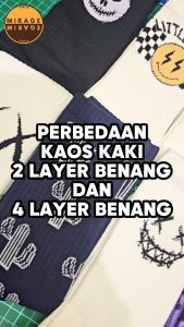 Kaos Kaki Motif Pattern Tribal (4LAYER BENANG) No. T2