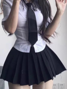 Váy Xếp Ly Ngắn Màu Trơn Có Thắt Lưng Co Giãn Váy Xếp Ly Ngắn Thời Trang Mùa Hè 2025 Chất Liệu Khác Thiết Kế Xếp Ly Tròn