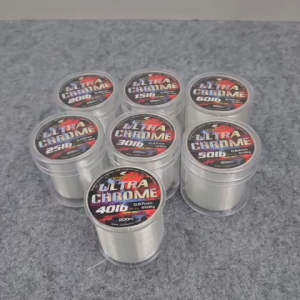 Dây Cước Câu Cá Ultra Chrome Trắng Trong Suốt Cuộn 200m Chịu Lực Tốt Size 15lb–60lb Chống Xoắn Dẻo Dai