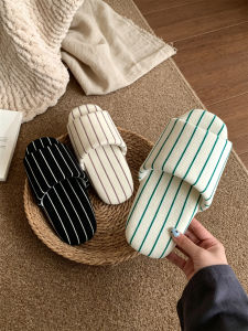 XIXITIAO | Nonslip Breathable Washable Strip Cotton Slippers