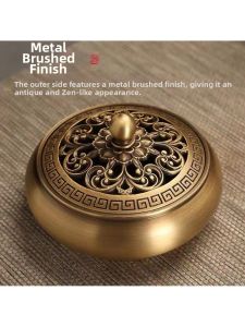 FENGHONGTAO | Golden Lotus Brass Incense Burner