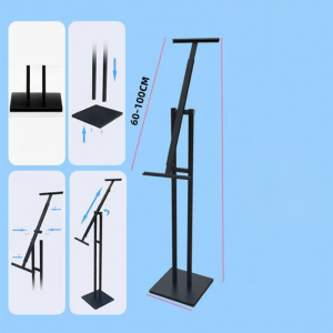 White Double-Sided Poster Stand Hanging Picture Frame Display Advertisement Board KT Board Bracket Exhibition Stand Iron Material