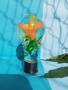 hiasan kaca bunga model bola dunia