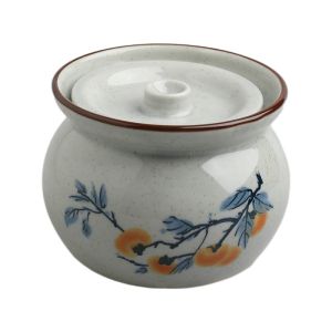 TINY HOME | Glazed Undercolor Ink Style Ceramic Cooking Pot