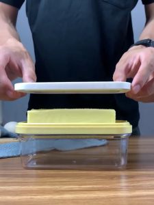 Butter Box with Cutter Wire Stainless Steel Cheese Slicer Tools Foods Storage Box & BPA-free Kitchen Fridge Container With Lid Cover