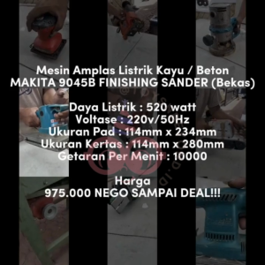 Mesin Amplas Makita 9045B Kayu Listrik Finish Sander Finishing Electric Sander Orbital