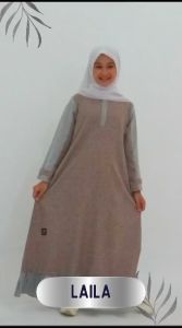 Appplekidz Gamis Anak Perempuan Tanggung Muslim Sarimbit Couple Umur 8-15 Tahun Laila