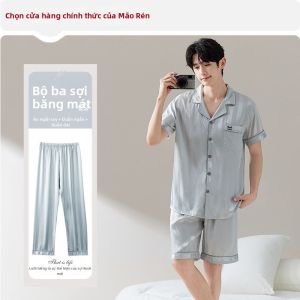 MiiOW | Bộ Đồ Ngủ Nam Kiểu Mới Dài Tay Siêu Nhẹ