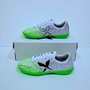 Croxeus - Sepatu Futsal Anak Anak CROXEUS XYCLOPS UKURAN 33 34 35 36 37 White Green