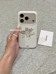 LIANGWU | Laser-cut Hollow Lace Lily Floral Simple Style Phone Case