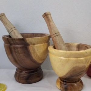 ครก ครกไม้ รุ่น ธรรมชาติ 7 นิ้ว 9 นิ้ว 10นิ้ว ครกส้มตำใหญ่ ครกส้มตำเล็ก ครกส้มตำไม้ มีหลายขนาด ทนทาน แถมฟรี สาก