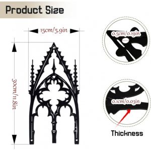 CIFbuy | CIFBUY Iron Wall Art Gothic Cathedral Window Metal Sculpture Medieval Decor Sign For Home Indoor Outdoor Yard