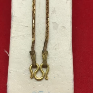 สร้อยคอทองเหลืองโบราณลายเกล็ดมังกร ความยาว 20 นิ้ว งานทองเหลืองแท้ งานดิบไม่ได้ชุบ ทองเหลืองโบราณ