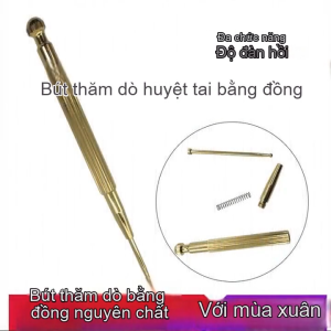 BMPEIC 1 chiếc đầu dò huyệt châm cứu tai bằng Đồng dụng cụ mát xa Bút dò huyệt