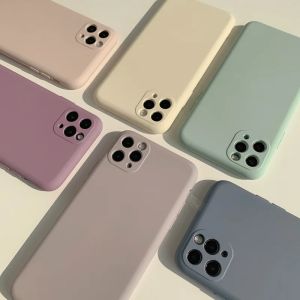 Luxury Candy Color Frame Bumper Transparent Phone Case for IPhone16 15 12 13 14 Pro Max Plus X XR XS Shockproof PC Clear Cover