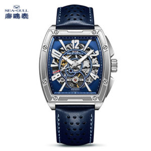 Sea-Gull | Seagull Mens Watches 42mm Automatic Watch Fully Skeleton Luminous Mechanical Clock Sapphire Luxury Wristwatch Tonneau Case 6138