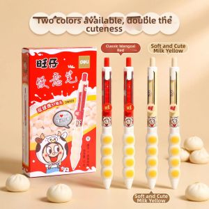 deli | Pressure Relief Cartoon Design Soft Grip Double Ball Tip Quick-Dry Gel Pen 0.5mm