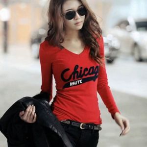 ยืดผู้หญิง แขนยาว ลาย Chicogo สวยเก๋มาก รุ่น C261