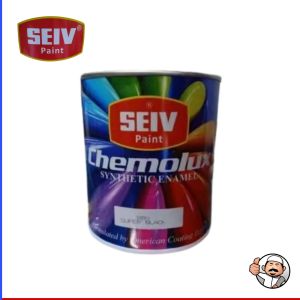 Cat kayu dan besi Seiv isi 1kg warna Hitam doff dan putih dop