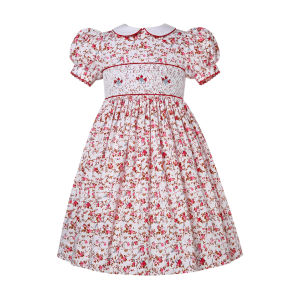 Pettigirl Mùa Hè Thêu Smock Đầm Cho Bé Gái Tập Đi Trẻ Em Thường Ngày Chữ A Dài Đến Đầu Gối Anh Chị Em Phù Hợp Với Trang Phục