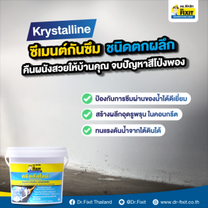 Dr.Fixit Krystalline – ดร.ฟิคสิท คริสตัลไลน์ (ขนาด 4 กก.) – ซีเมนต์กันซึมชนิดตกผลึก คุณภาพสูง