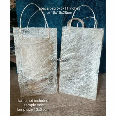 Abaca bag 6x6x11abaca bag 6x6x14 Sinamay bags 6x6x11 gift bags native bags Bag for lamp