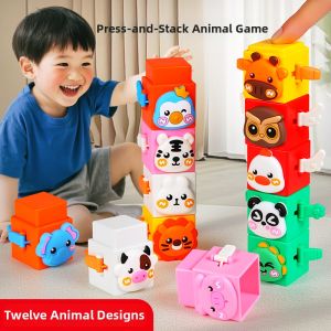 othe | Fun Press and Stack Game Early Education Cognitive Interactive Toy