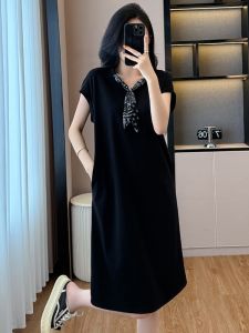 Off-Shoulder Gathered Waist Casual Style plus Size T-Shirt Dress with Sleeve Pattern Women Wraping Style Gown Draping Dress Trendy Silken Taka Fabric