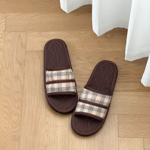 Large Mens Fabric Slippers Home Lightweight Breathable Indoor Floor Silent Soft Bottom Absorbent Cotton Home Slippers
