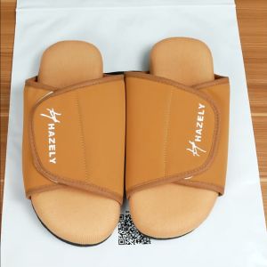 Hazely - Sandal Kesehatan Diabetes Slop Velcro Super Empuk / Coklat Muda