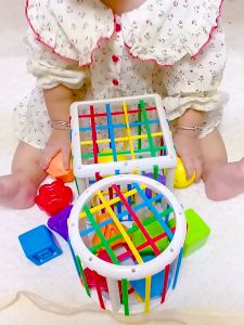 Huanger Shape Sorting Baby Montessori Learning Educational Toys Children Shape And Color Cognitive Grasping Training